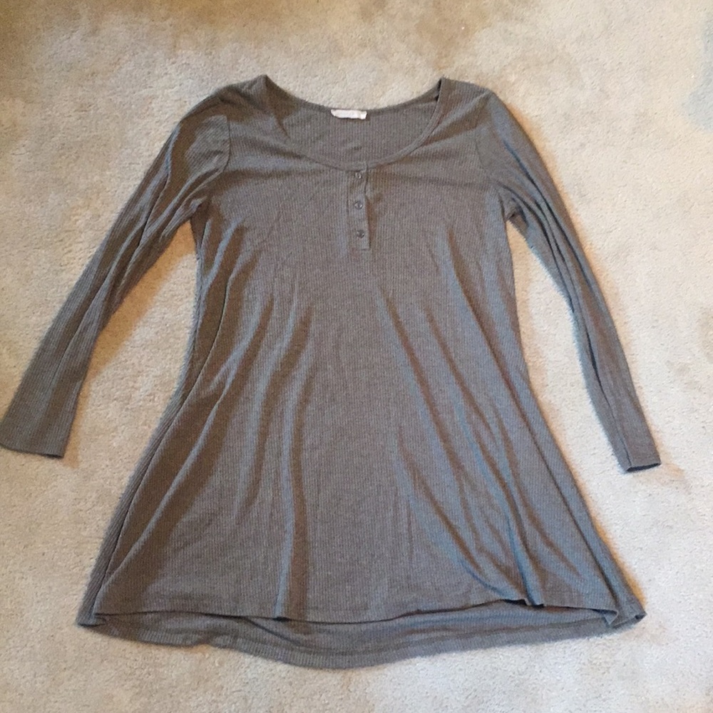 Lush Olive Green Long Sleeve Thermal Dress Size L